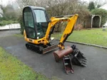 Mini-pelle JCB 8016 CTS (2011) – 4 Godets inclus