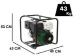 Motopompe thermique Greenbay GB-HPWP 80 – Hauteur d’élévation importante – avec raccords de 80 mm